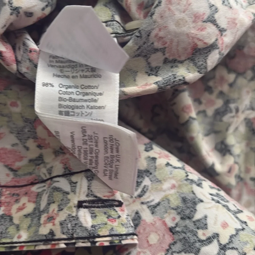 J. Crew Factory Men's Floral Shirt Jacket - Multicolor S sleeve length 32 inches